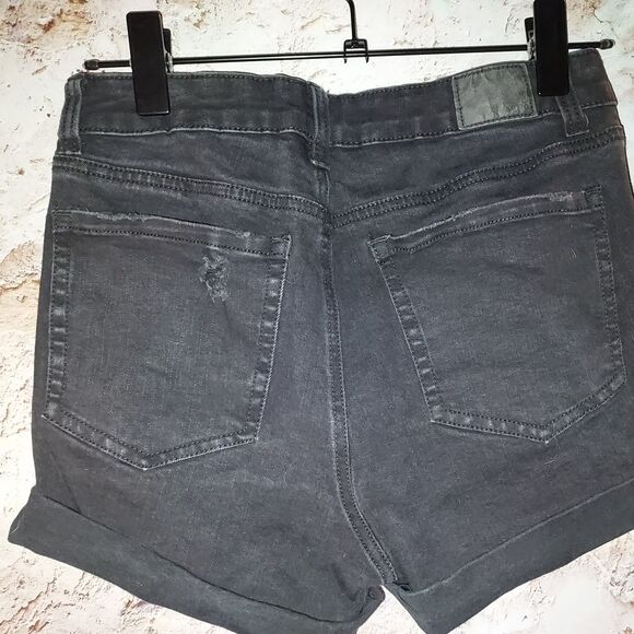 Aeropostale Black Jean Shorts with Distressed Design - Picture 4 of 11